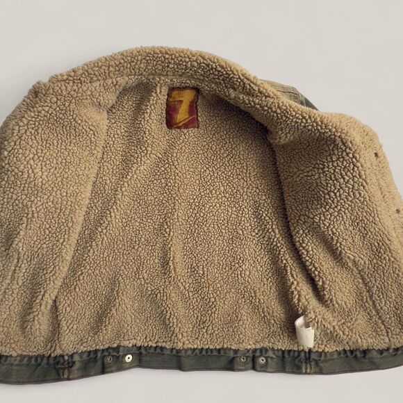 7 For All Mankind Cropped Sherpa Trucker Denim Jacket XS – Rare Y2K Made in USA - Picture 6 of 7